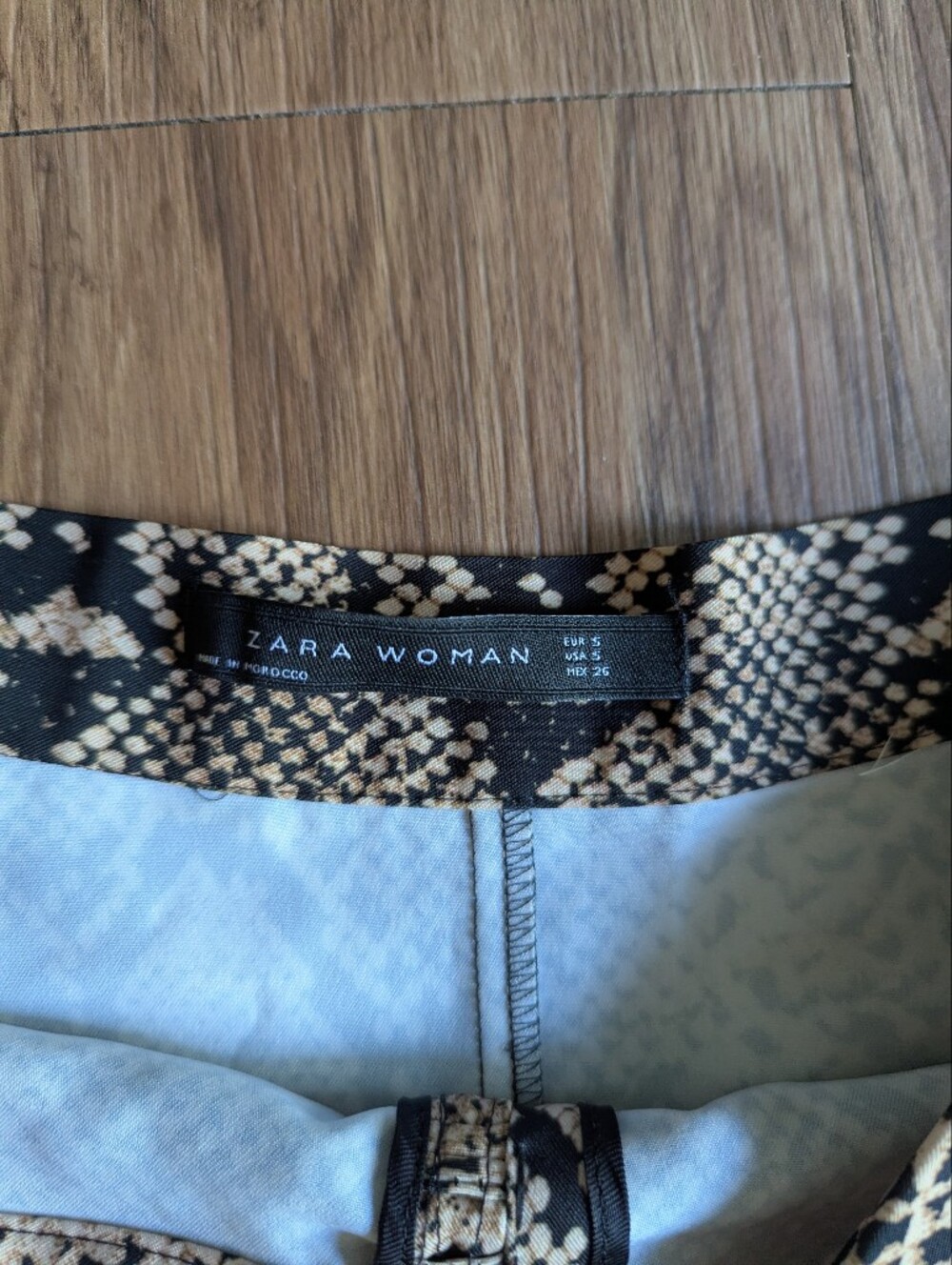Zara Snake-Print A-Line Midi Skirt Size S - Picture 6 of 6